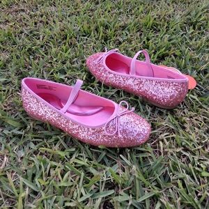 Wonder Nation Pink Glitter Dress Shoes